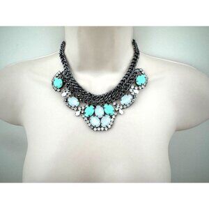 ELEGANT STATEMENT NECKLACE Jewelry‎ Beaded Crystals Wedding Evening Party